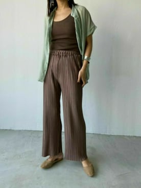 「アイテム（タンクトップ）」を使った、ほしかよさん（レディース・168cm）の夏コーディネート