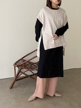 「Shelly island（シェリーアイランド）のアイテム」を使った、ほしかよさん（レディース・168cm）の冬コーディネート