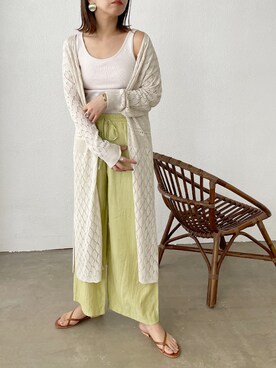 「アイテム（タンクトップ）」を使った、ほしかよさん（レディース・168cm）の春コーディネート