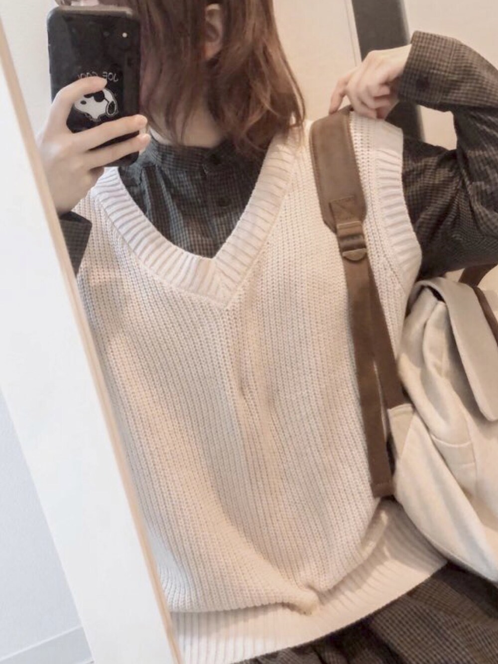 「春コーデ、ラフコーデ」｜「SM2のアイテム（ベスト、ホワイト系）」を使った、icoさん（レディース・152cm）の春コーディネートの1枚目の写真