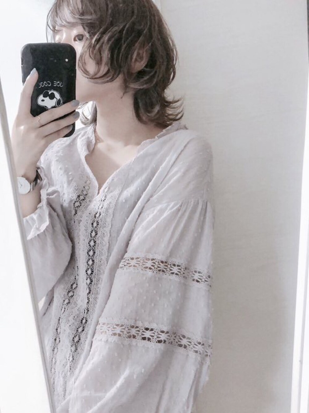 「パープル、ブラウス」｜「w closetのアイテム（シャツ/ブラウス、パープル系）」を使った、icoさん（レディース・152cm）の夏コーディネートの1枚目の写真