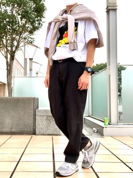 「プロデューサー巻き」｜「アイテム（ジャケット/アウター）」を使った、梅雨さん（メンズ・158cm）の夏コーディネート