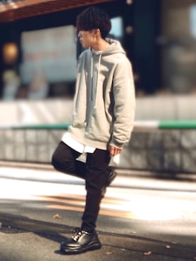 「UNIQLO（ユニクロ）の50色ソックス（消臭機能付き）（ソックス/靴下）」を使った、梅雨さん（メンズ・158cm）の秋コーディネート