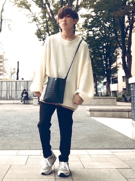 「classicalelf（クラシカルエルフ）のアイテム（ニット/セーター）」を使った、梅雨さん（メンズ・158cm）の秋コーディネート