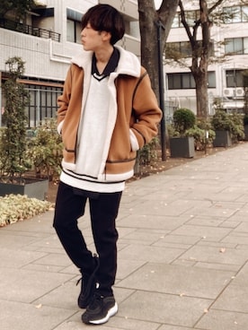 「UNIQLO（ユニクロ）の50色ソックス（消臭機能付き）（ソックス/靴下）」を使った、梅雨さん（メンズ・158cm）の秋コーディネート