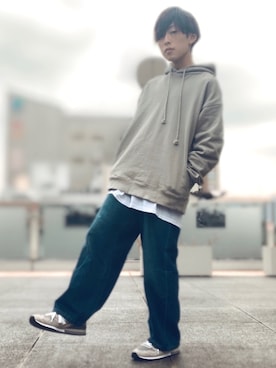 「UNIQLO（ユニクロ）の50色ソックス（消臭機能付き）（ソックス/靴下）」を使った、梅雨さん（メンズ・158cm）の秋コーディネート