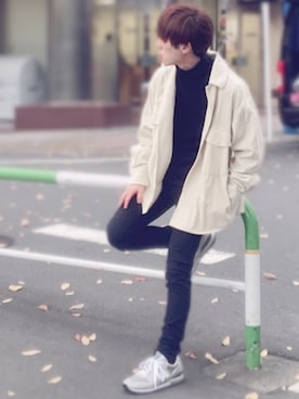 「UNIQLO（ユニクロ）の50色ソックス（消臭機能付き）（ソックス/靴下）」を使った、梅雨さん（メンズ・158cm）の秋コーディネート