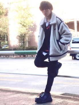 「UNIQLO（ユニクロ）の50色ソックス（消臭機能付き）（ソックス/靴下）」を使った、梅雨さん（メンズ・158cm）の秋コーディネート