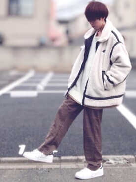 「classicalelf（クラシカルエルフ）のアイテム（ニット/セーター）」を使った、梅雨さん（メンズ・158cm）の冬コーディネート