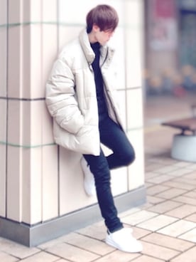 「UNIQLO（ユニクロ）の50色ソックス（消臭機能付き）（ソックス/靴下）」を使った、梅雨さん（メンズ・158cm）の冬コーディネート