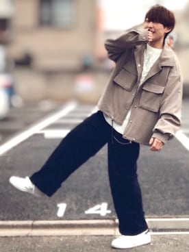 「anown（アノン）のアイテム（ジャケット/アウター）」を使った、梅雨さん（メンズ・158cm）の冬コーディネート