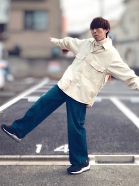 「UNIQLO（ユニクロ）の50色ソックス（消臭機能付き）（ソックス/靴下）」を使った、梅雨さん（メンズ・158cm）の冬コーディネート