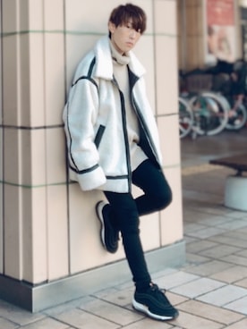 「UNIQLO（ユニクロ）の50色ソックス（消臭機能付き）（ソックス/靴下）」を使った、梅雨さん（メンズ・158cm）の冬コーディネート