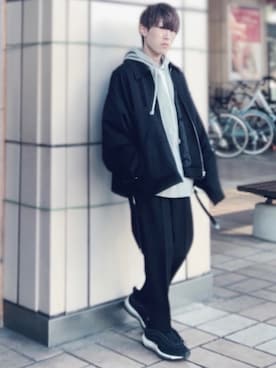 「UNIQLO（ユニクロ）の50色ソックス（消臭機能付き）（ソックス/靴下）」を使った、梅雨さん（メンズ・158cm）の冬コーディネート