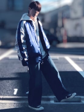 「UNIQLO（ユニクロ）の50色ソックス（消臭機能付き）（ソックス/靴下）」を使った、梅雨さん（メンズ・158cm）の冬コーディネート