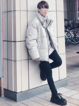 「UNIQLO（ユニクロ）の50色ソックス（消臭機能付き）（ソックス/靴下）」を使った、梅雨さん（メンズ・158cm）の冬コーディネート