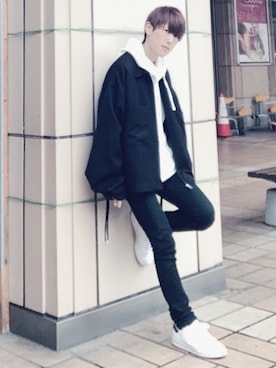 「UNIQLO（ユニクロ）の50色ソックス（消臭機能付き）（ソックス/靴下）」を使った、梅雨さん（メンズ・158cm）の冬コーディネート