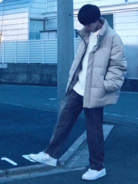 「UNIQLO（ユニクロ）の50色ソックス（消臭機能付き）（ソックス/靴下）」を使った、梅雨さん（メンズ・158cm）の冬コーディネート