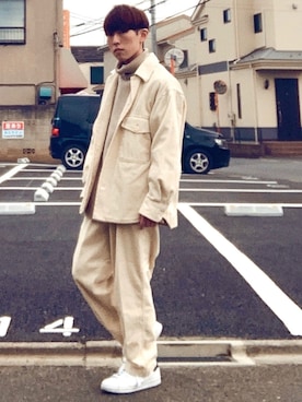 「UNIQLO（ユニクロ）の50色ソックス（消臭機能付き）（ソックス/靴下）」を使った、梅雨さん（メンズ・158cm）の冬コーディネート