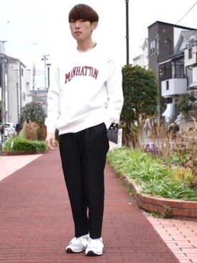 「UNIQLO（ユニクロ）の50色ソックス（消臭機能付き）（ソックス/靴下）」を使った、梅雨さん（メンズ・158cm）の冬コーディネート