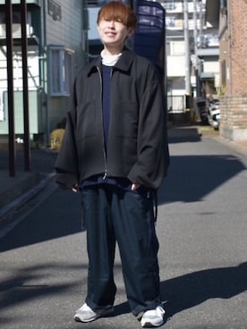 「UNIQLO（ユニクロ）の50色ソックス（消臭機能付き）（ソックス/靴下）」を使った、梅雨さん（メンズ・158cm）の冬コーディネート