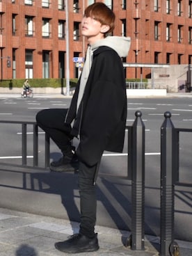 「UNIQLO（ユニクロ）の50色ソックス（消臭機能付き）（ソックス/靴下）」を使った、梅雨さん（メンズ・158cm）の冬コーディネート