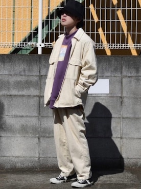 「UNIQLO（ユニクロ）の50色ソックス（消臭機能付き）（ソックス/靴下）」を使った、梅雨さん（メンズ・158cm）の春コーディネート