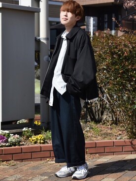 「UNIQLO（ユニクロ）の50色ソックス（消臭機能付き）（ソックス/靴下）」を使った、梅雨さん（メンズ・158cm）の春コーディネート