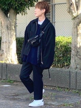 「UNIQLO（ユニクロ）の50色ソックス（消臭機能付き）（ソックス/靴下）」を使った、梅雨さん（メンズ・158cm）の春コーディネート