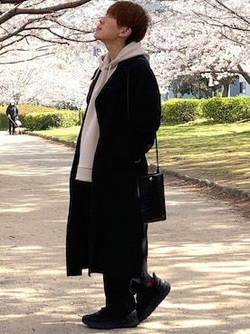 「BEAMS（ビームス）のアイテム（トレンチコート）」を使った、梅雨さん（メンズ・158cm）の春コーディネート