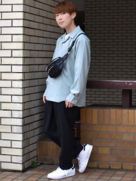 「UNIQLO（ユニクロ）の50色ソックス（消臭機能付き）（ソックス/靴下）」を使った、梅雨さん（メンズ・158cm）の春コーディネート