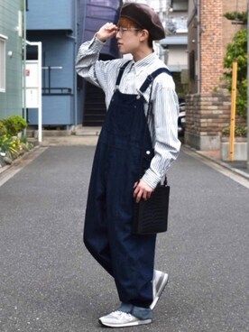 「BEAMS（ビームス）のアイテム（ハンチング/ベレー帽）」を使った、梅雨さん（メンズ・158cm）の春コーディネート