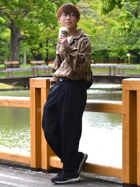 「春夏コーデ」｜「GU（ジーユー）のアイテム（ファッション雑貨）」を使った、梅雨さん（メンズ・158cm）の春コーディネート