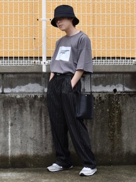 「春夏コーデ」｜「GU（ジーユー）のアイテム（ファッション雑貨）」を使った、梅雨さん（メンズ・158cm）の春コーディネート