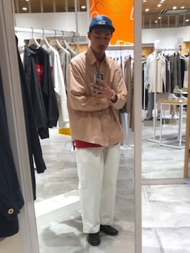 「アイテム（シャツ/ブラウス）」を使った、takukatsukawaさん（メンズ・177cm）の春コーディネート