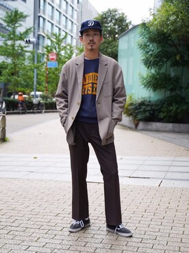 「JOINT WORKS（ジョイントワークス）のアイテム（テーラードジャケット）」を使った、takukatsukawaさん（メンズ・177cm）の秋コーディネート