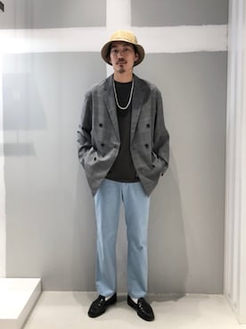 「JOINT WORKS（ジョイントワークス）のアイテム（テーラードジャケット）」を使った、takukatsukawaさん（メンズ・177cm）の春コーディネート