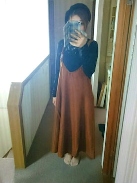 「AS as know as（エーエス アズノウアズ）のアイテム（ワンピース/ドレス）」を使った、ぴんさん（レディース・158cm）の冬コーディネート
