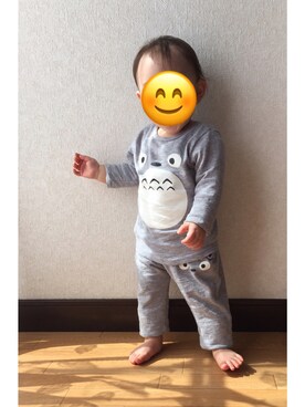 「トトロ」｜「アイテム（その他）」を使った、miさん（キッズ・70cm）の春コーディネート