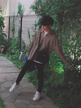 「アイテム（その他トップス、ブラウン系）」を使った、miyabiさん（メンズ・170cm）の冬コーディネート