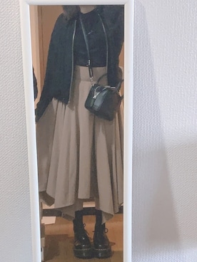 「ドクターマーチン3ホール」｜「アイテム（ブルゾン）」を使った、コカリさん（レディース・158cm）の秋コーディネート