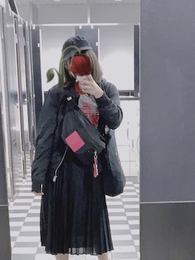 「H&M（エイチ・アンド・エム）のアイテム（MA-1）」を使った、コカリさん（レディース・158cm）の秋コーディネート