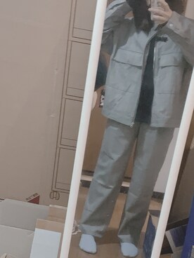 「グレンチェック」｜「アイテム（ブルゾン）」を使った、コカリさん（レディース・158cm）の春コーディネート