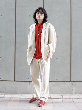 「WhoWhat（フーワット）のアイテム（ジャケット/アウター）」を使った、山崎慶太朗　GARDEN渋谷さん（メンズ・171cm）の春コーディネート