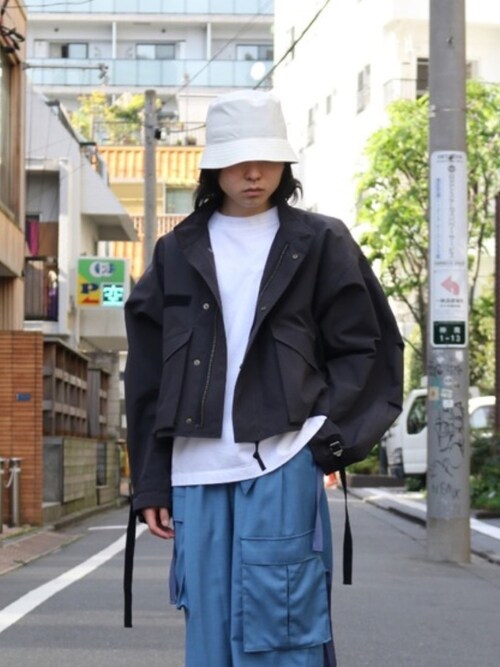 Toironier/トワロニエ/ショートブルゾンを使ったショップスタッフの 