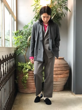 「POLYPLOID（ポリプロイド）のアイテム（テーラードジャケット）」を使った、山崎慶太朗　GARDEN渋谷さん（メンズ・171cm）の夏コーディネート