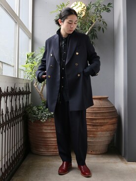「Marie Ohira」｜「アイテム（ジャケット/アウター）」を使った、山崎慶太朗　GARDEN渋谷さん（メンズ・171cm）の秋コーディネート