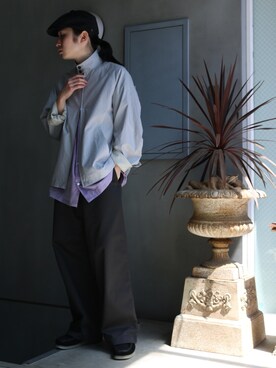 「URU（ウル）のアイテム（ブルゾン）」を使った、山崎慶太朗　GARDEN渋谷さん（メンズ・171cm）の春コーディネート