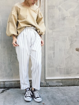 「アイテム（チョーカー）」を使った、r u m iさん（レディース・157cm）の冬コーディネート