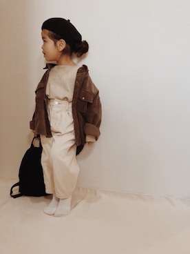 「FITH（フィス）のアイテム（バックパック/リュック）」を使った、roo.さん（キッズ・100cm）の冬コーディネート